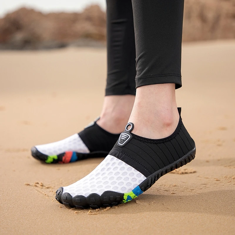 

Summer Quick Dry Beach Wading Shoes For Men Women Breathable Elastic Aqua Shoes Unisex Colorful Footwear For Swimming Fitness