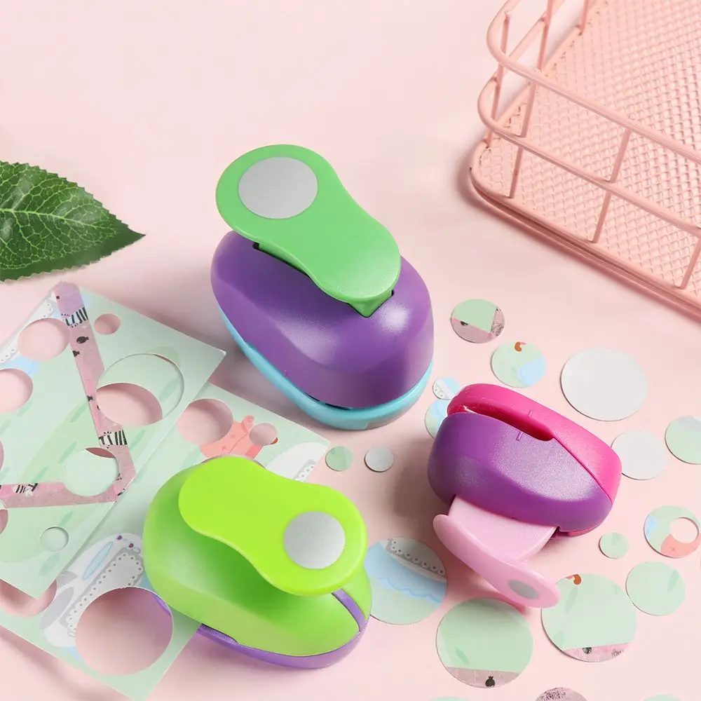 9mm 16mm 25mm Color Random Cute Scrapbooking Handmade Embossing Cards Making Paper Shaper Cutter Round Hole Punch