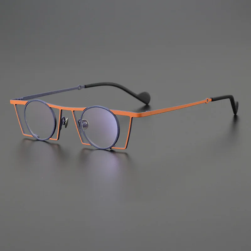 Cat-eye glasses frame pure titanium optical glasses frame men's and women's fashion show non-ferrous prescription glasses