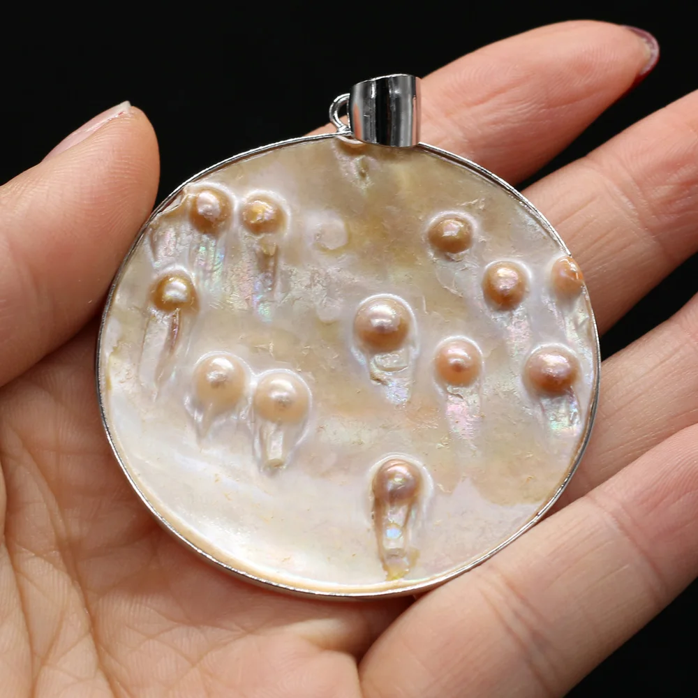 1PC Natural Pearl Irregular Golden Pearl Shell Pendant Fashion for Making Jewelry DIY Necklace Pendant Accessories