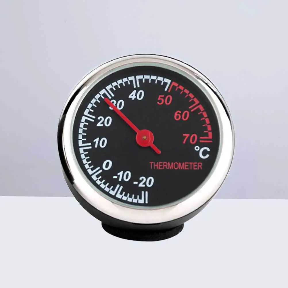 مقياس حرارة السيارة المقاوم للماء، مقياس درجة الحرارة المعدني الميكانيكي مع إضاءة خلفية للرؤية الليلية، سهلة التركيب، لا حاجة إلى حفر