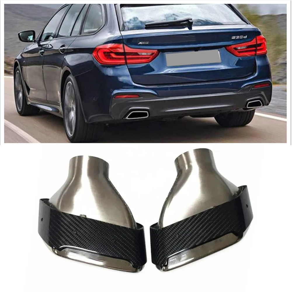 

Exhaust Pipe Carbon Fiber For BMW G30 G38 Original Replacement Muffler Square Exhaust Tips