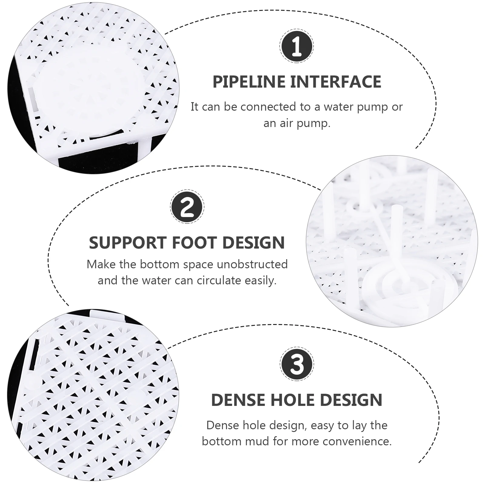 

10 pcs Fish Tank Isolation Plate Aquarium Filter Board Sand Divider Multi-Hole Design Splicing Expansion Dense Hole Filtering