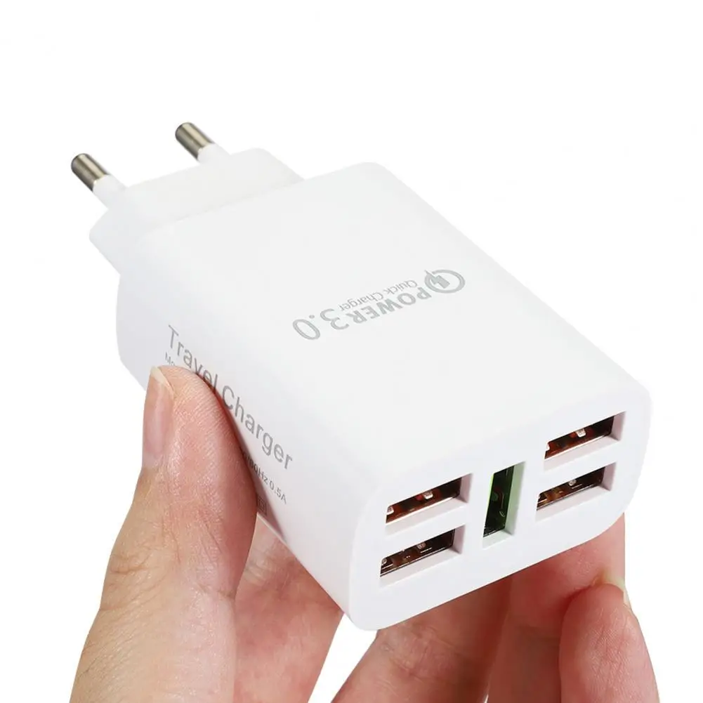 Practical Wall Charger Round Foot Phone Charger Widely Compatible Over Voltage Protection Wall Charger  Quick Charge