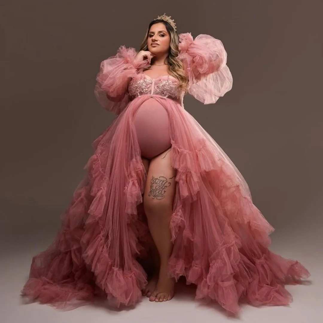 

Многослойные платья для выпускного вечера, платье для беременных, кружевные аппликации, индивидуальное платье de novia, реквизит для фотосъемки