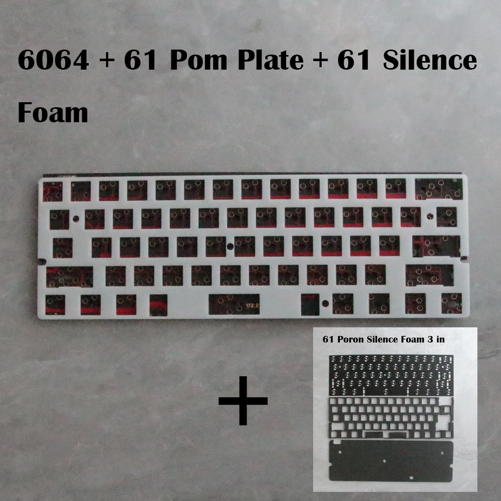 GH60 Mechanical Keyboard 61 ANSI Layout POM Plate 3 in 1 Silence Foam Full Inner Kit optional