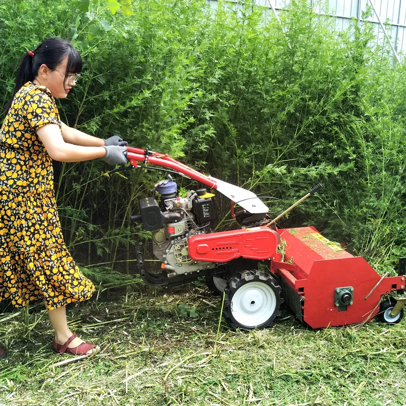 Gas Powered Large Orchard Lawn Mower Push Garden Weeder Grass Cutter Straw Stubble Cutter for Open Wasteland