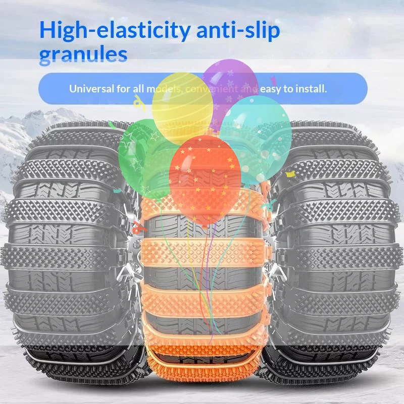 10pcs Snow Chain Widen Thicken Car Tire Crawler Type Plastic Anti-skid Chain Winter Wheel Tyre Anti-Slip Ties Emergency Tools