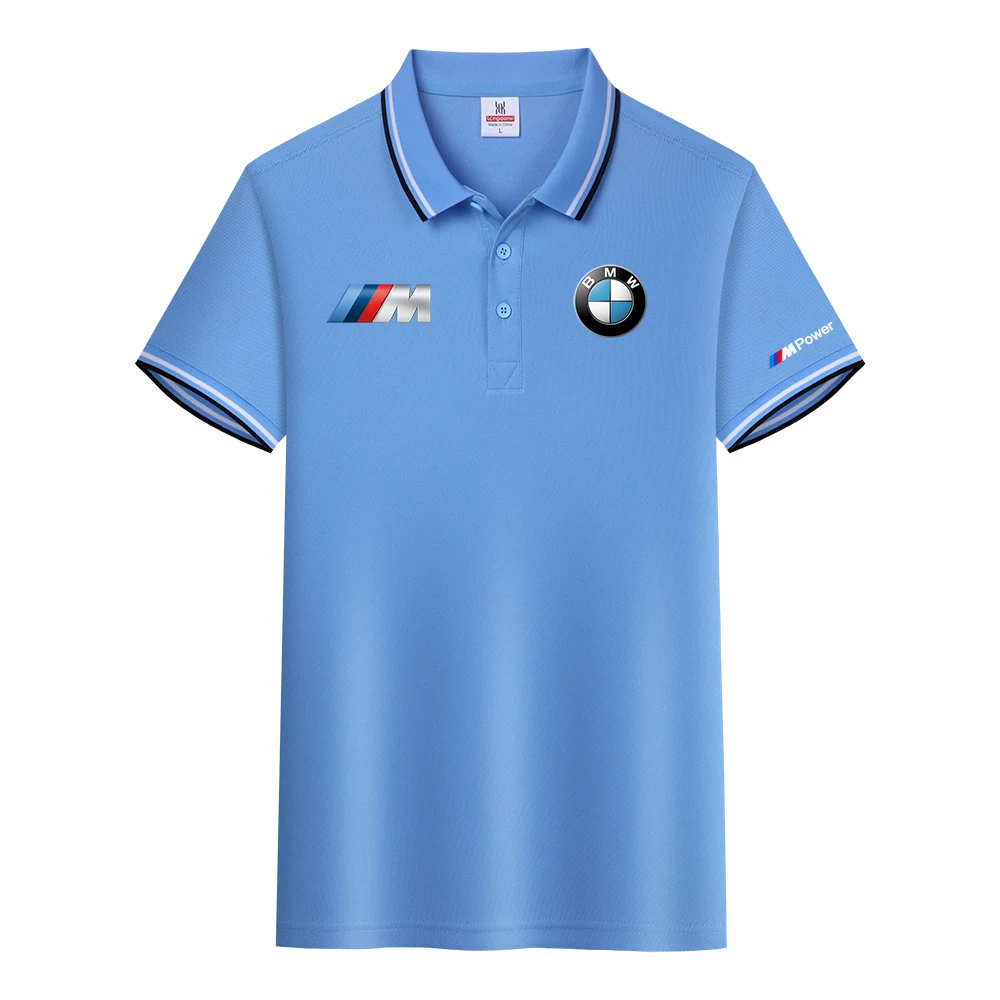 BMW Motorsport Motorcycle Racing Team Men Polo Shirt Summer Short Sleeve Male Polos T-shirt 2025 New Casual Clothes Tops