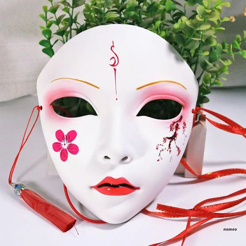 Beauty Mask Female Mask Hand Painted Halloween White Party Masks Costume Adult