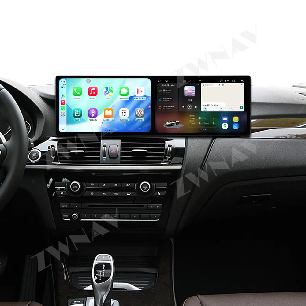

Dual screen 9.1” For BMW X3 2016 to 2018 EVO Android 15.0 auto navigation carplay multimedia player radio wireless head unit