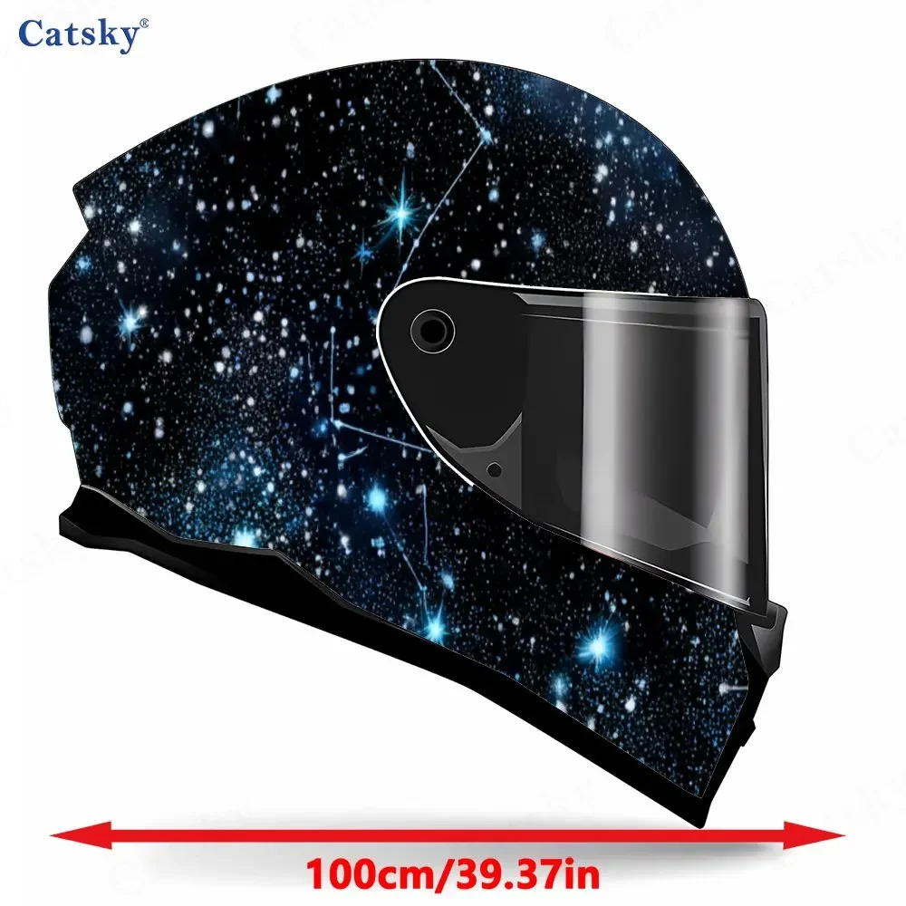 Star Chart Sky Helmet Vinyl Wraps, Waterproof Scratch-Resistant Full Face Helmet Decals, Durable PVC Protection Helmet Stickers