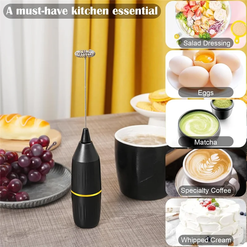 Pembuat Busa Genggam Pengocok Susu Mixer Minuman Mini dan Pengocok Blender Kopi untuk Aksesori Bar Kopi Latte Cappuccino B