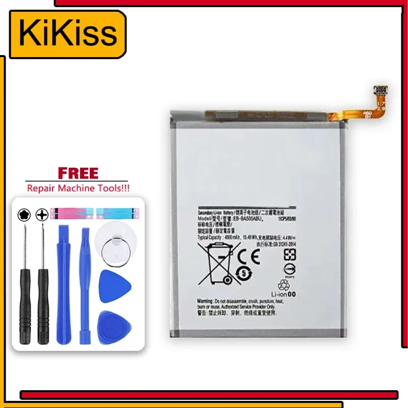 Kikiss EB-BA505ABU 4000Mah Battery For SAMSUNG Galaxy A50 A505F SM-A505F A505FN/DS/GN A505W A30s A30 Bateria