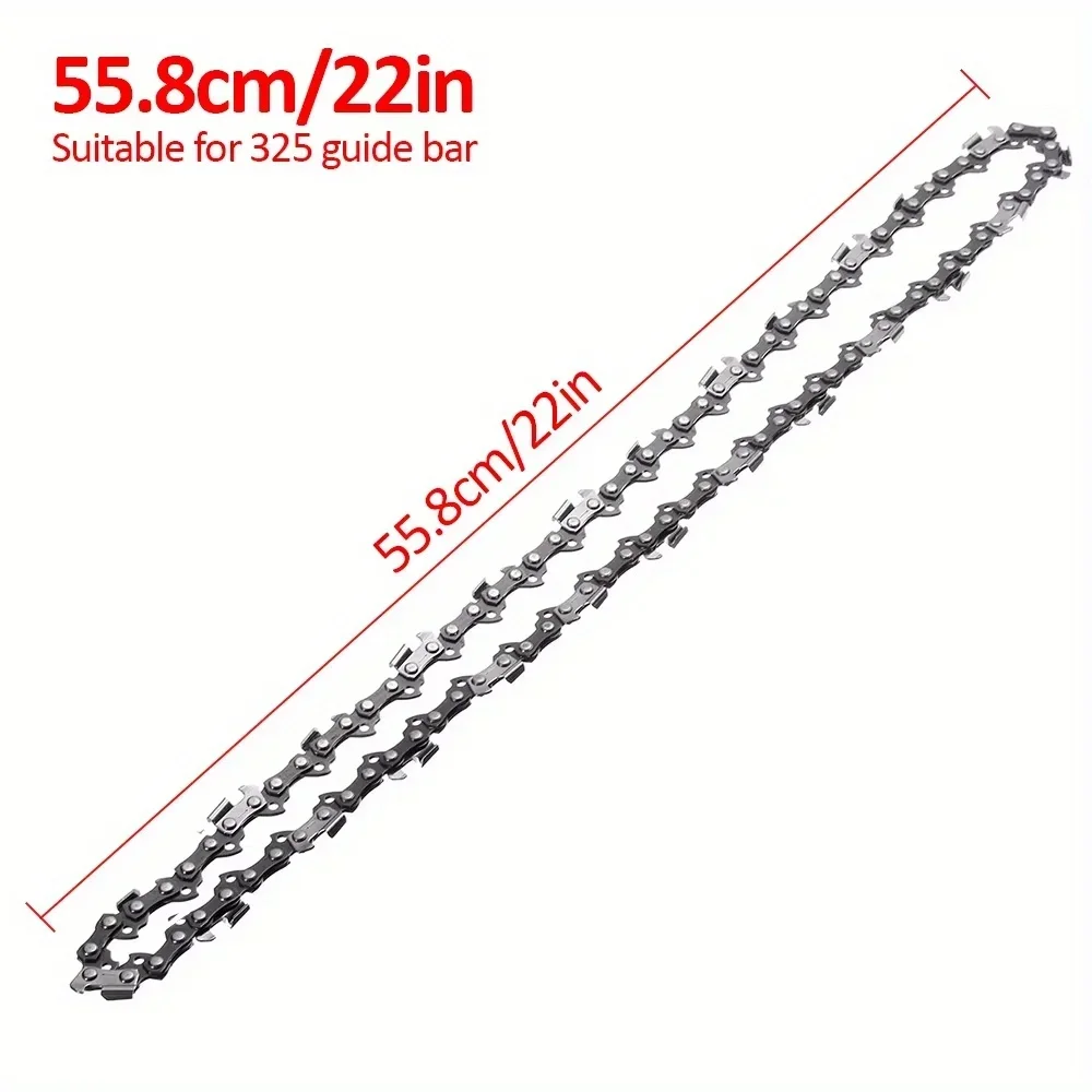 Cadena de motosierra de acero de 22 pulgadas, 86 eslabones de transmisión, fácil de instalar, altamente duradero, reemplazo de accesorios de cadena de motosierra eléctrica