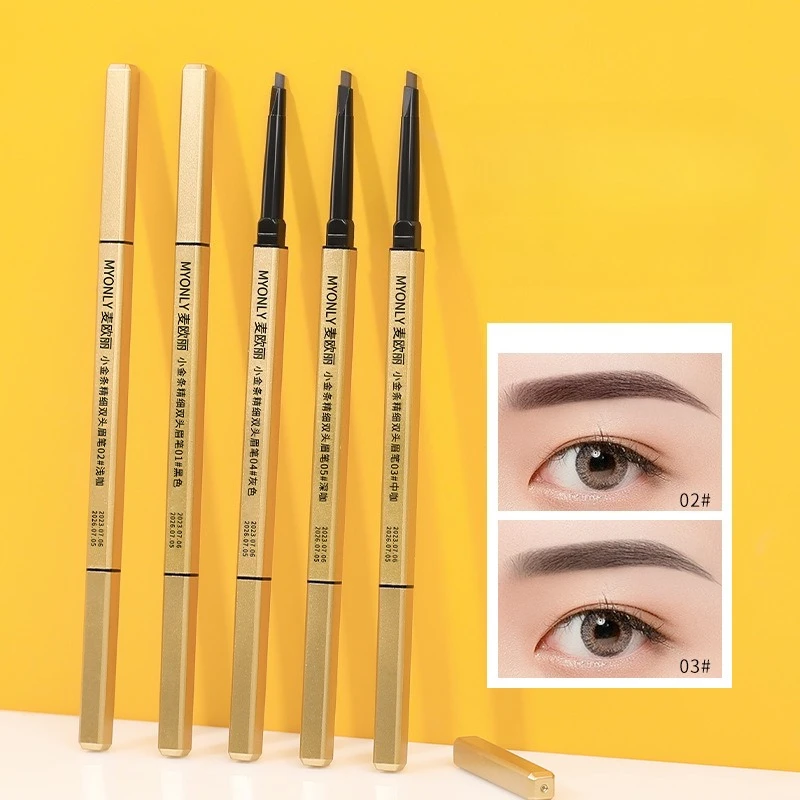 Double Headed Eyebrow Pencil Long-lasting and Non Smudging Triangular Headed Eyebrow Pencil Eyebrow Brush Girls' Makeup Products