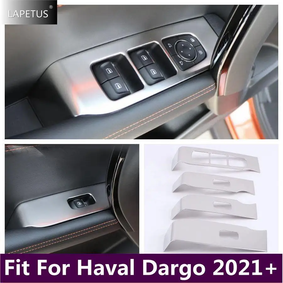 

Auto Window Glass Lift Switch Button Panel Adjust Cover Trim Stickers Decor Fit For Haval Dargo 2021 2022 Interior Accessories