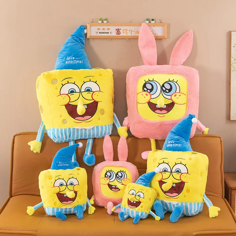 

New Kawaii Plush Toy Stuffed Doll Cute Sponge Bob Plush Doll Party Pillow Soft Toy for Kids Birthday Gift Plushie Stuffed Animal