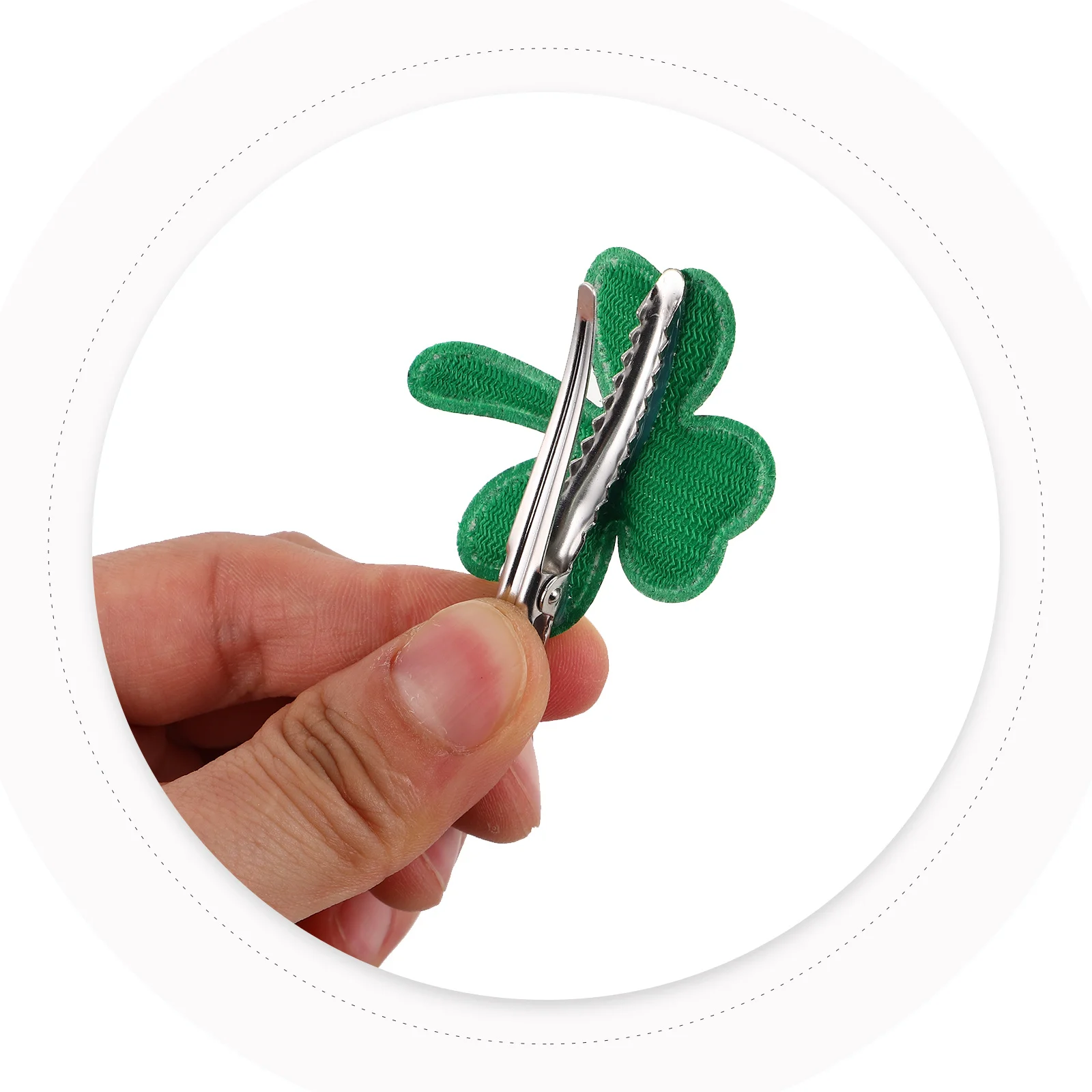 

6Pcs St Patricks Day Shamrock Hair Clips Irish Glitter Sequin Hair Barrettes Holiday Party Accessories for Women Girls