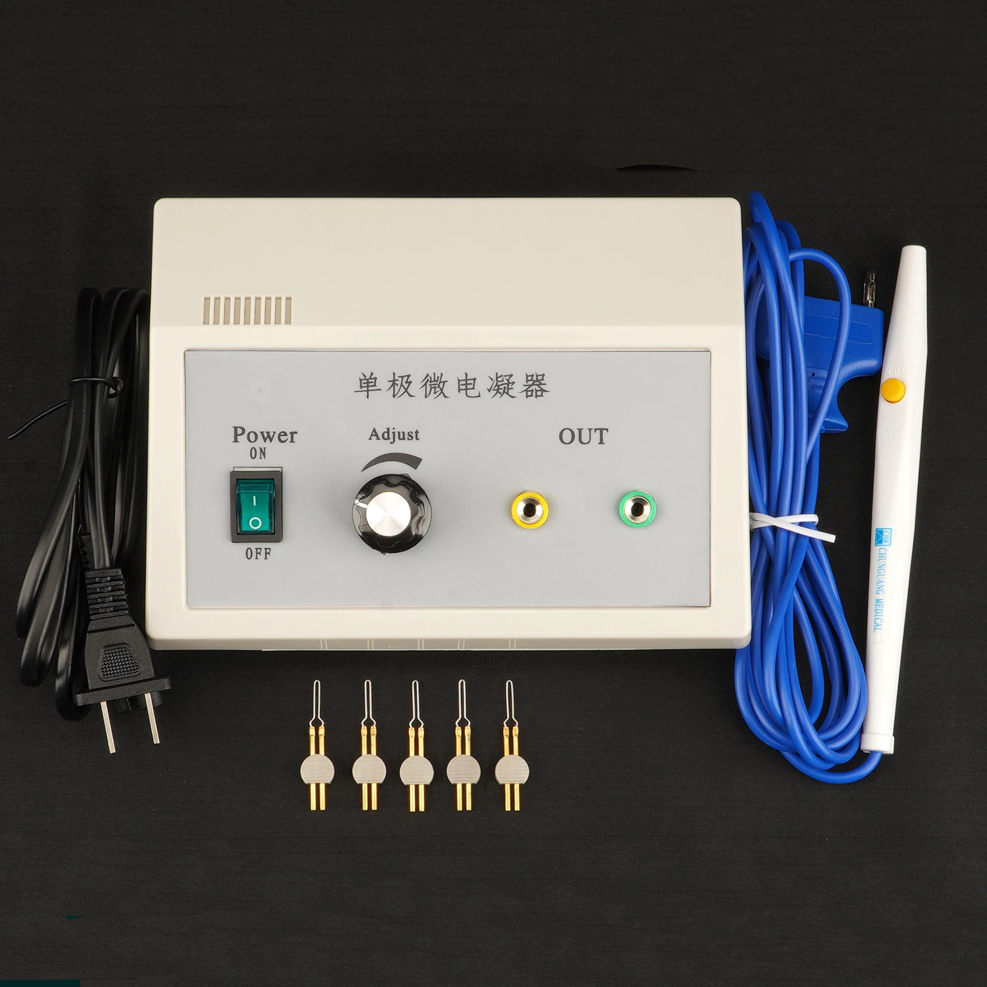 Настольный микроэлектрический коагулятор с пружинным светом, кровоостанавливающий инструмент для двойных век, электрическая ручка для прижигания, подключенная к электрическому коагулятору