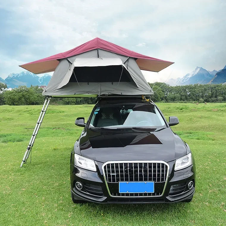 Aluminium triangle hard shell rooftop tent suv camping pop up rooftop tent for cars