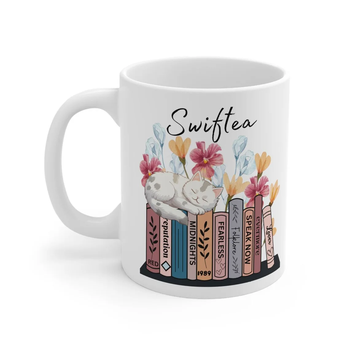 

Taylor Swiftea & Cats Coffee Mug Ceramics 350ml Cute Singer Taylor Album Tea Cup Gifts for Singer Fans Swift Mugs