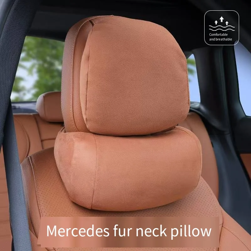 Headrest for Mercedes-Benz C-Class A-Class E-Class GLC260/300 E260/300 C200 /260 A180/200 Car Seat Tumbled leather headrests