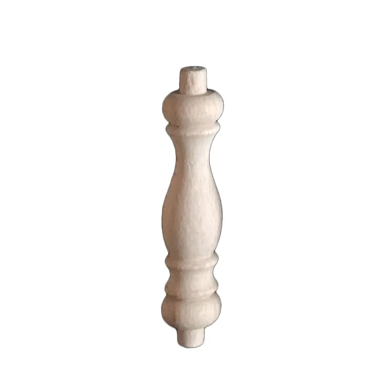 5PCS 9.3cm Corridor Bridge Column Wood Fence Beads Lathe Small Applique Vintage Home Decor Wedding Decoration Accessories Craft