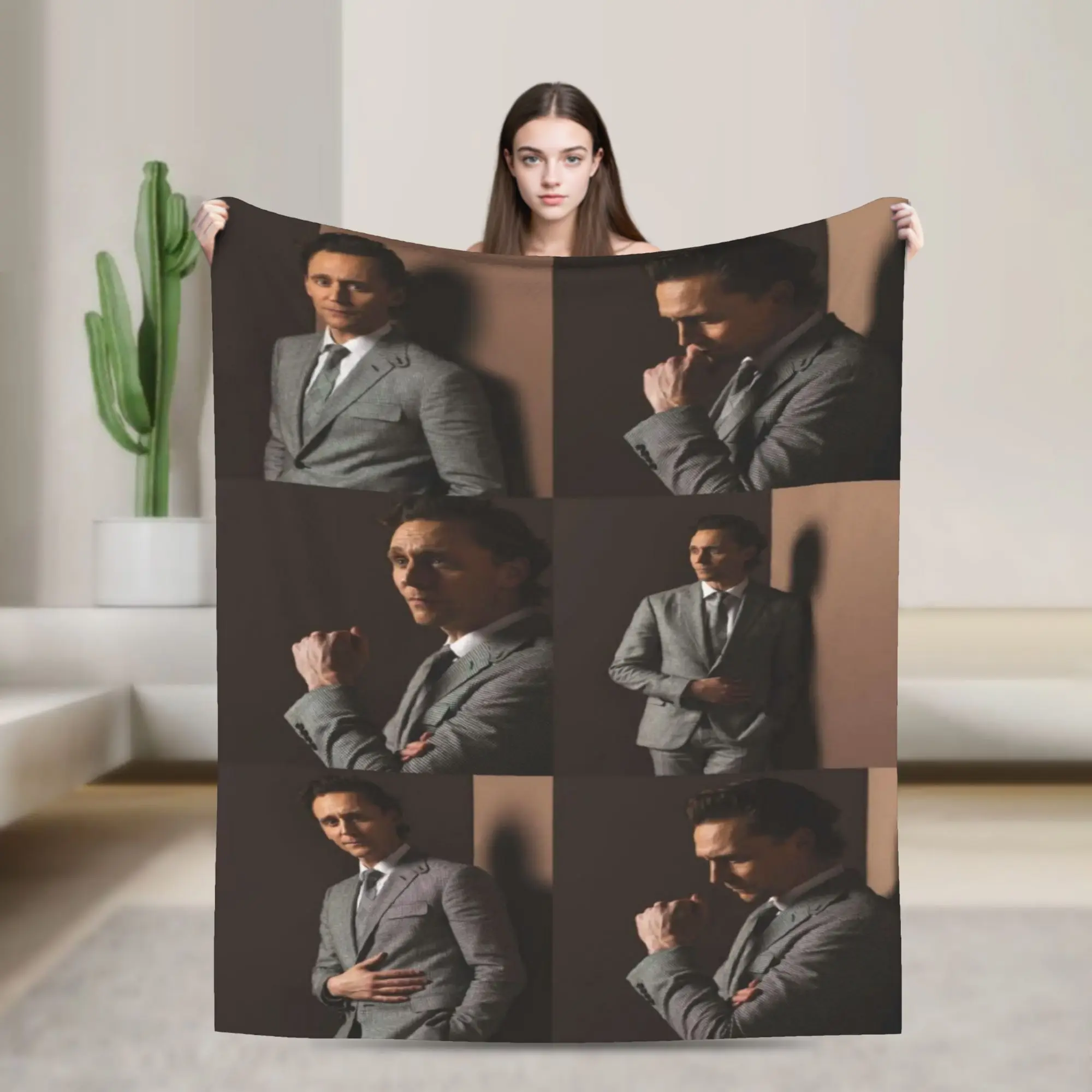 Comfort Tom Hiddleston  Blanket Accessories Home Decorative  Throw Blanket Warm Coral Fleece Plush for Office