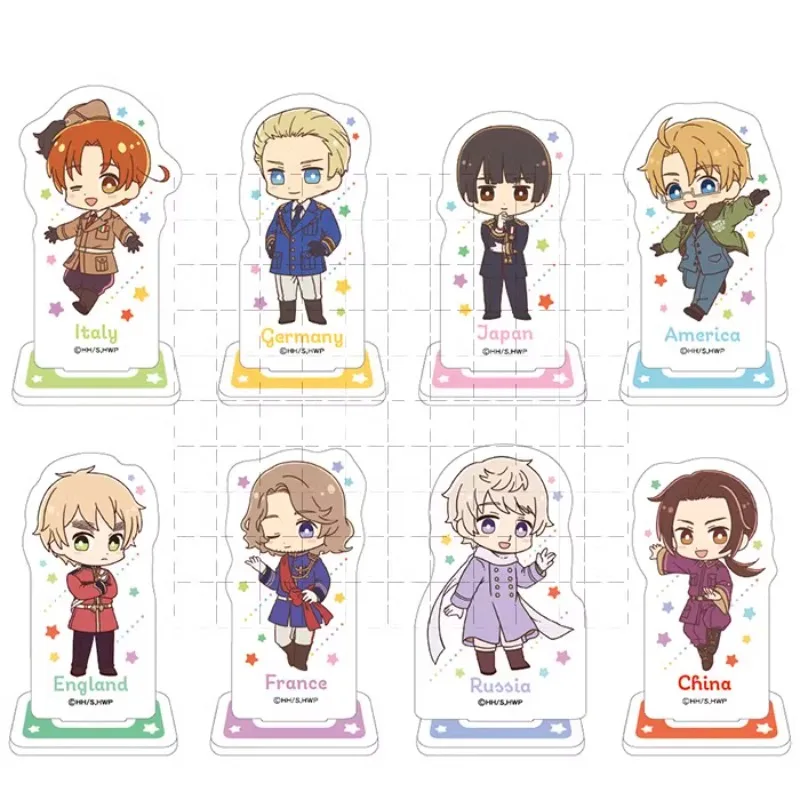 Game APH Russia America England Germany Japan Italy France Acrylic Stand Doll Anime Mini Figure Model Plate Cosplay Toy Gift