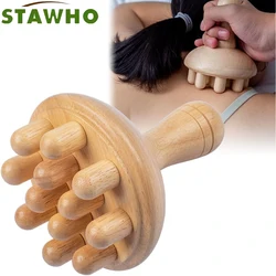 Wooden Mushroom Shape Massager,Manual Wood Therapy Massage Tool,Maderoterapia,Lymphatic Drainage,Relief Muscle Tension