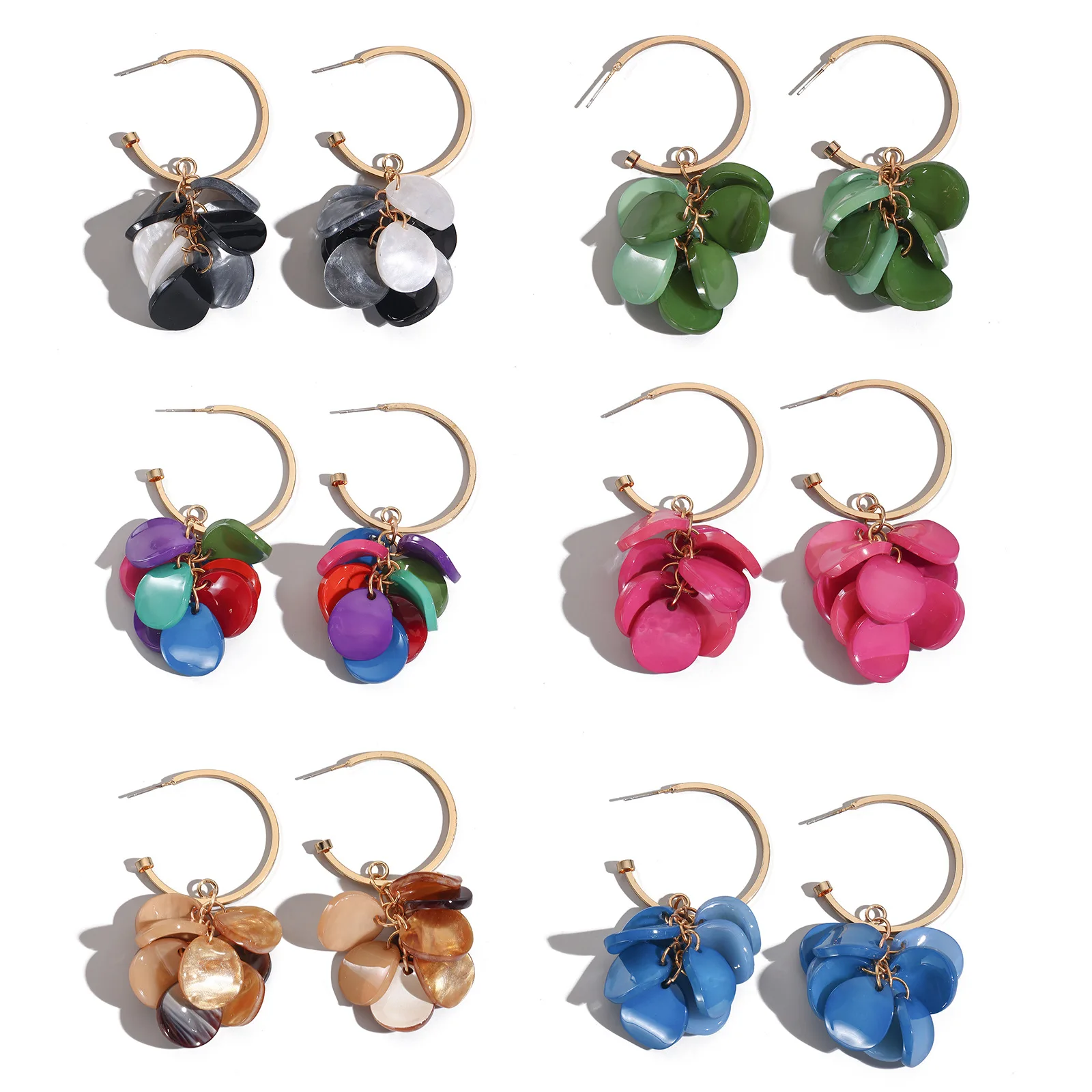 

DIY accessories New summer acrylic earrings wholesale, Mori fresh natural retro new Chinese handmade design earrings