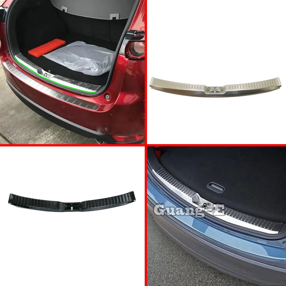 

Car Stainless Steel Inner Rear Bumper Protector Trim Plate Lamp Pedal Hoods For Mazda CX-5 CX5 2017 2018 2019 2020 2021 2022