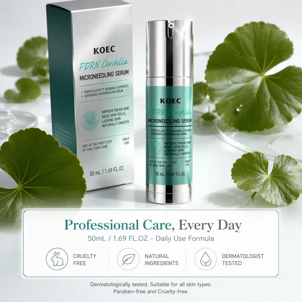 PDRN Centella Micro-Needle Serum 50ml Boosts Elasticity Radiance Hydrating Exfoliating Smoothing Daily Face Care