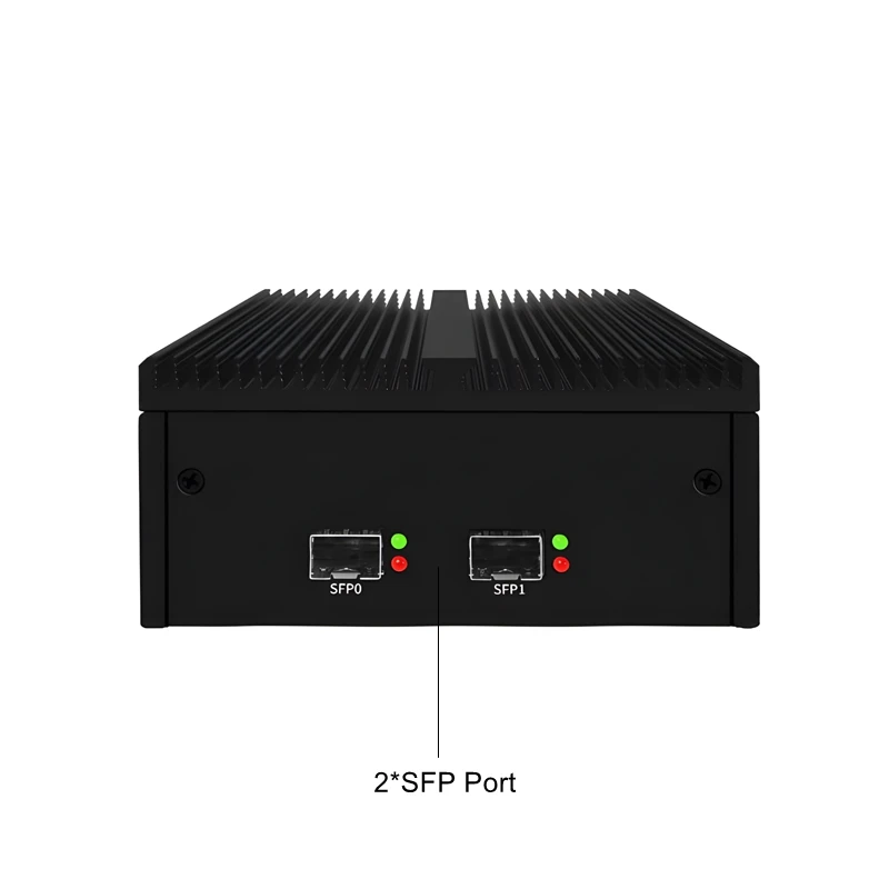 12th Gen Intel N100 Firewall Mini PC 2*10G/4*10G SFP Port 2xi226 2.5G Lan Fanless Soft Router 8GB RAM Pfsense OPNsense Computer