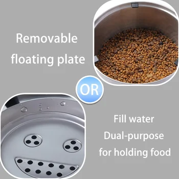 Stainless Steel Dog Floating Bowl No Spill Anti-Splash Non-Slip Pet water dispenser for dogs Big Capacity Dog Feeder Bowl 5