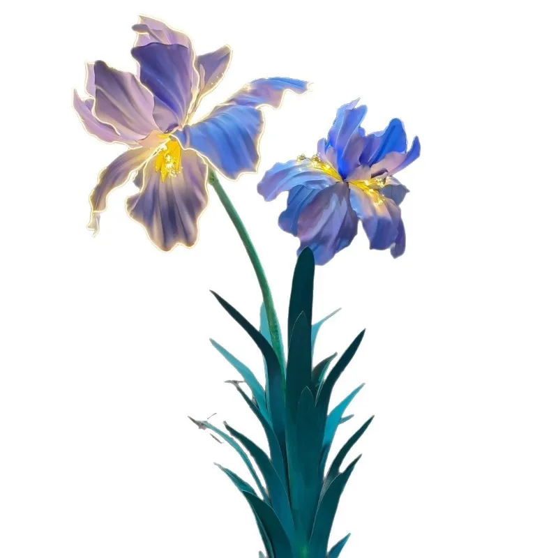 

Glowing Iris Simulation Flower Giant Decorative Flower Outdoor Light Prop
