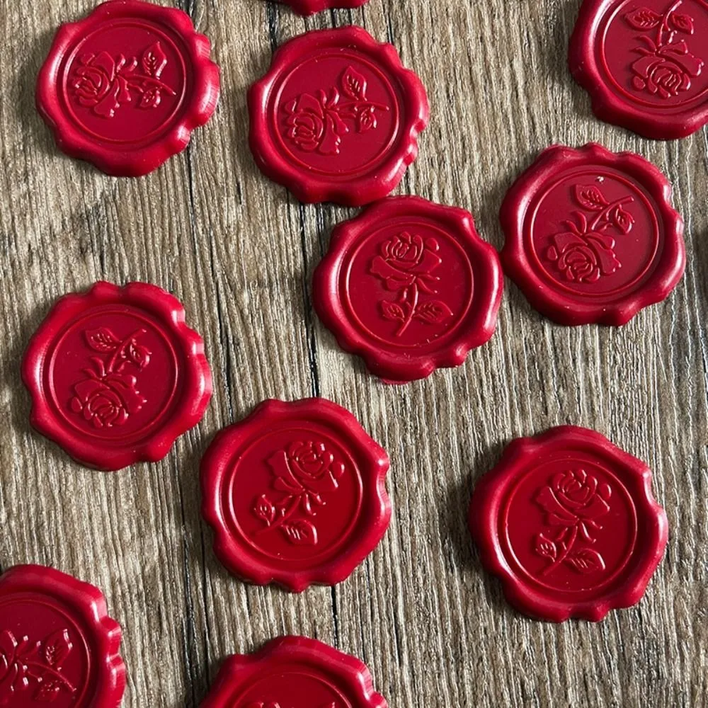 

10pcs Personalized Wax Seal Stickers Self Adhesive DIY Wedding Invitation Stickers Vintage Round Envelope Seal Stickers