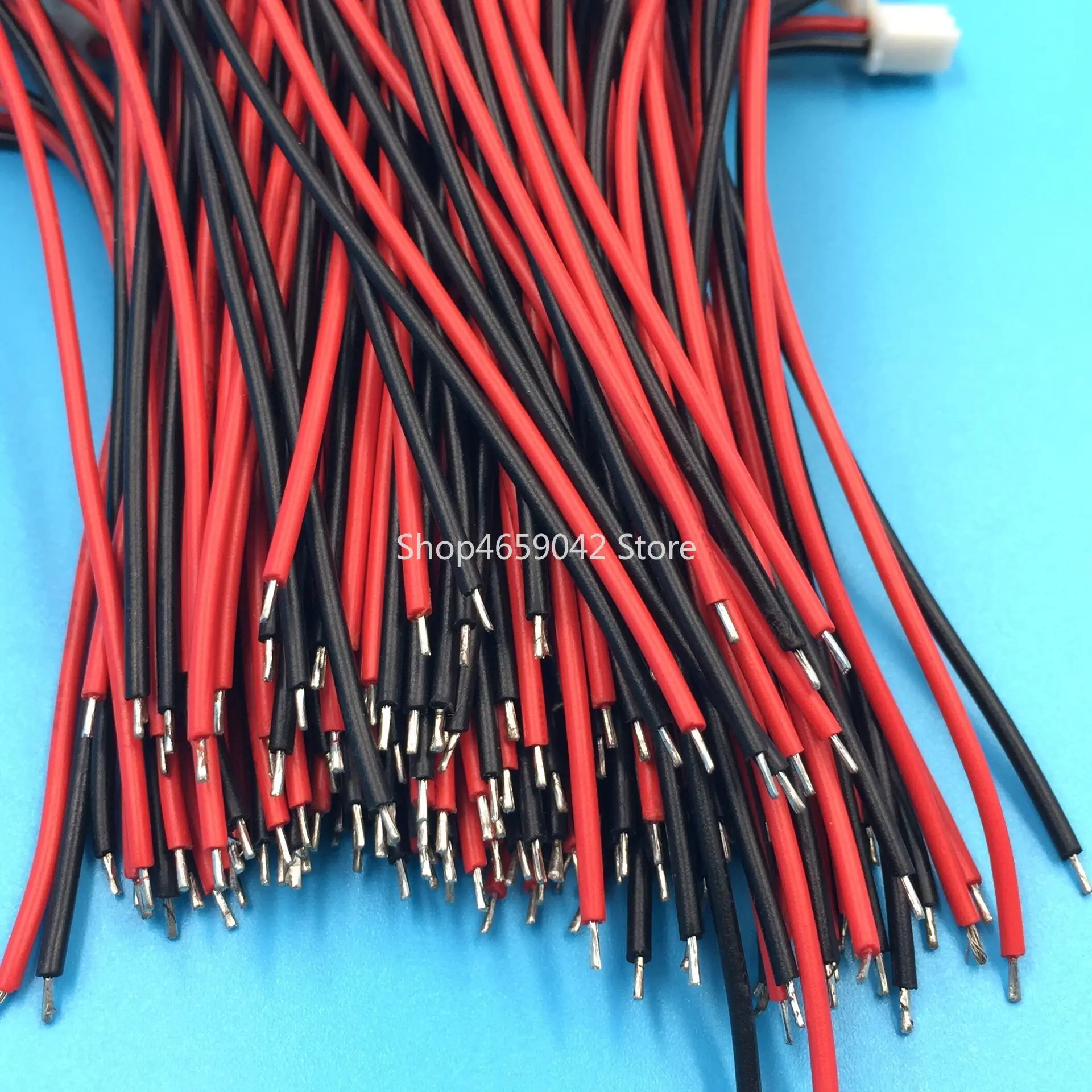 50PCS XH 2.54 JST Connector Plug Wire Cable 10cm Long 26AWG 2P Single End