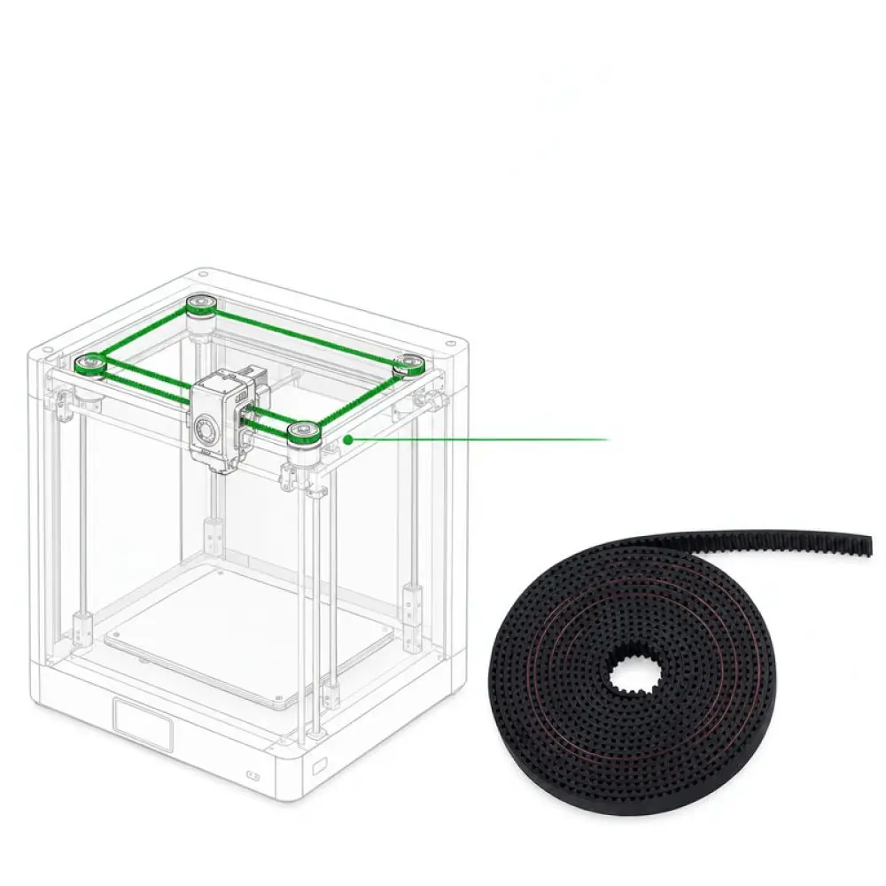 Replacement Timing Belt Kit For Bambu X2D 3D Printer Components Durable Transmission Drive Belts Stable Motion Upgrade