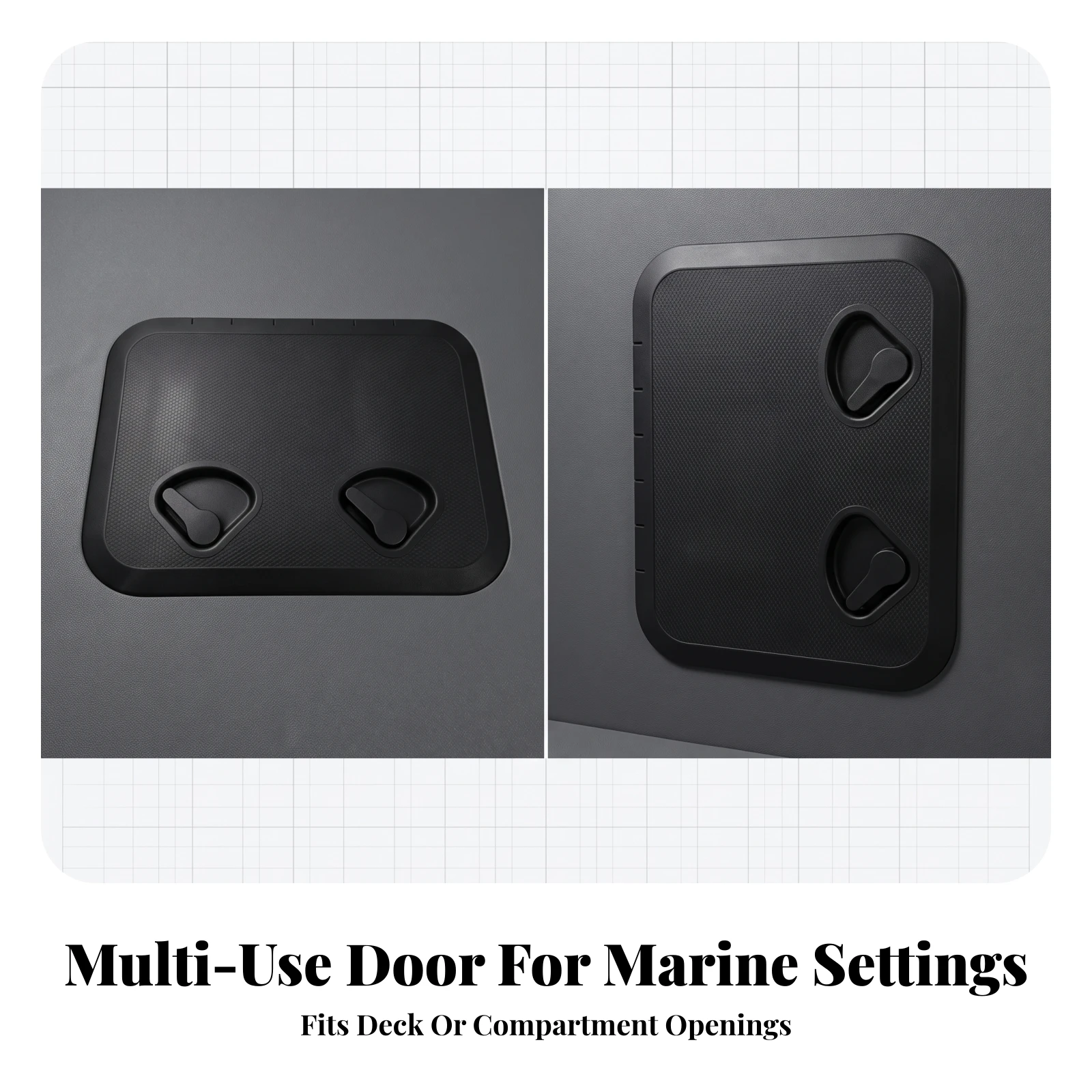 Marine Deck Hatch Cover Easy to Install Hatch Cover with Pull Handles Recessed Handle Concealed Flush Pull Flat for Mariners - view 5
