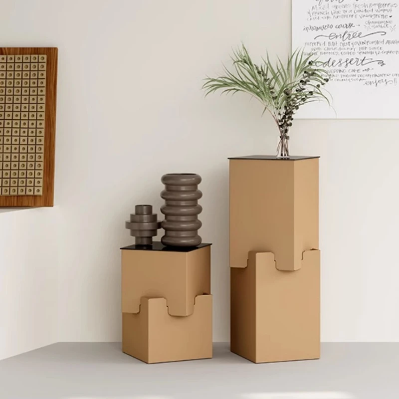 Personality Misalignment Display Stand Vertical Island Display Case Props Corrugated Paper Table Clothing Store Display Stand