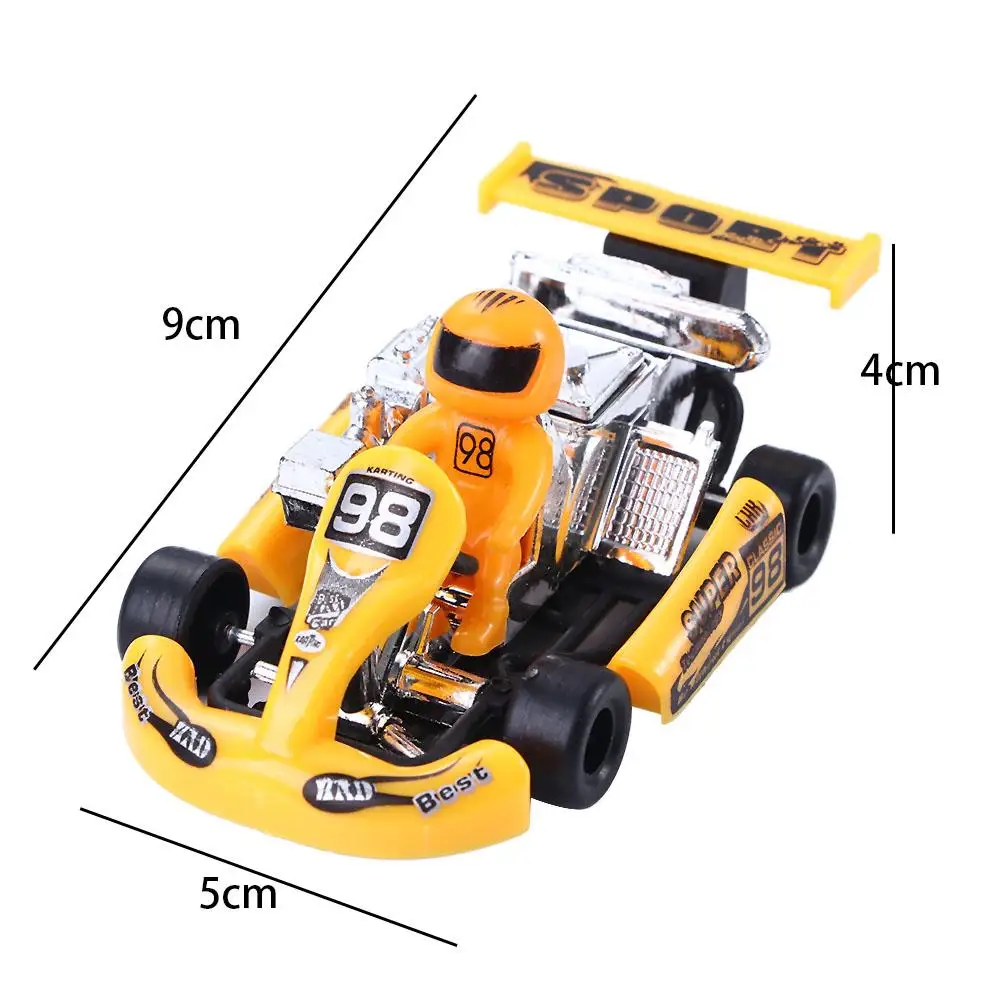 2Pcs Gift for Boy Vehicle Set Car Model Mini Gifts 4 Wheels Pull Back Kart  Racing Car  Inertia Car  Formula Car