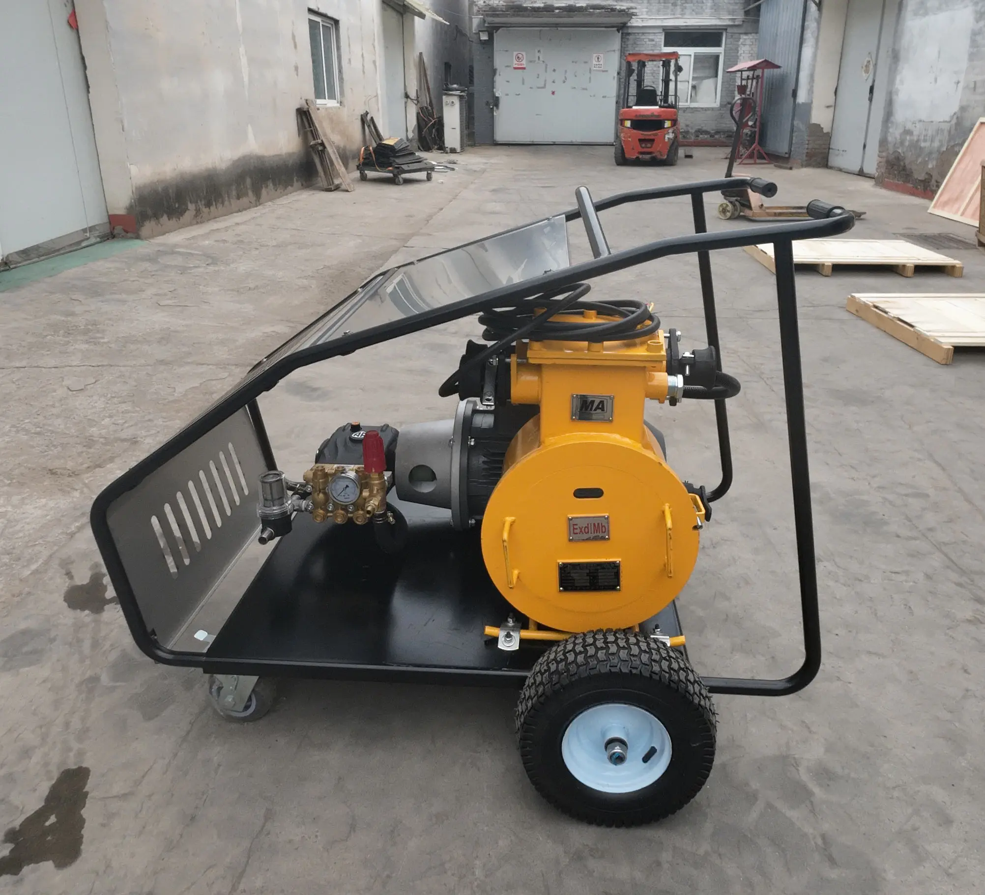 600V 60Hz 2900Psi 200bar 7.5kw 15LPM Personalizzato a prova di esplosione Elettrico Idropulitrice ad alta pressione Macchina per la pulizia Pulitore a getto d'acqua