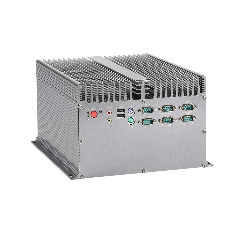 High Performance Fanless Industrial Computer,  Core i7-6700HQ CPU, 6/10 *COM, 10*USB, 4*GLAN, 2*Expansion Slot