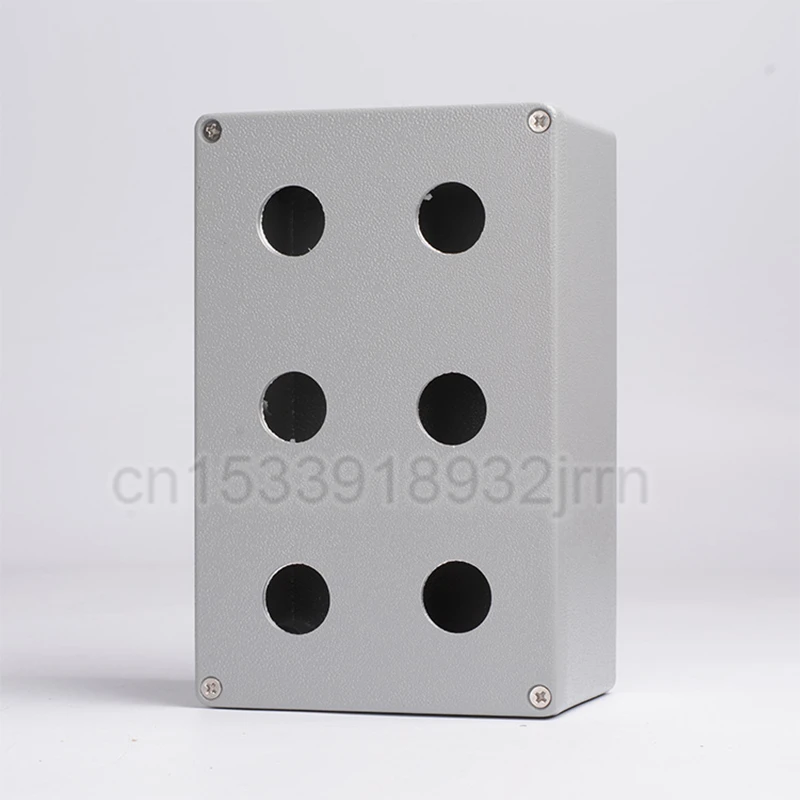 1/2/3/4/5/6 Hole Outdoor Junction Box Metal Cast Aluminum Waterproof Button Box Aperture 22mm Terminal Switch Box Aluminum Alloy