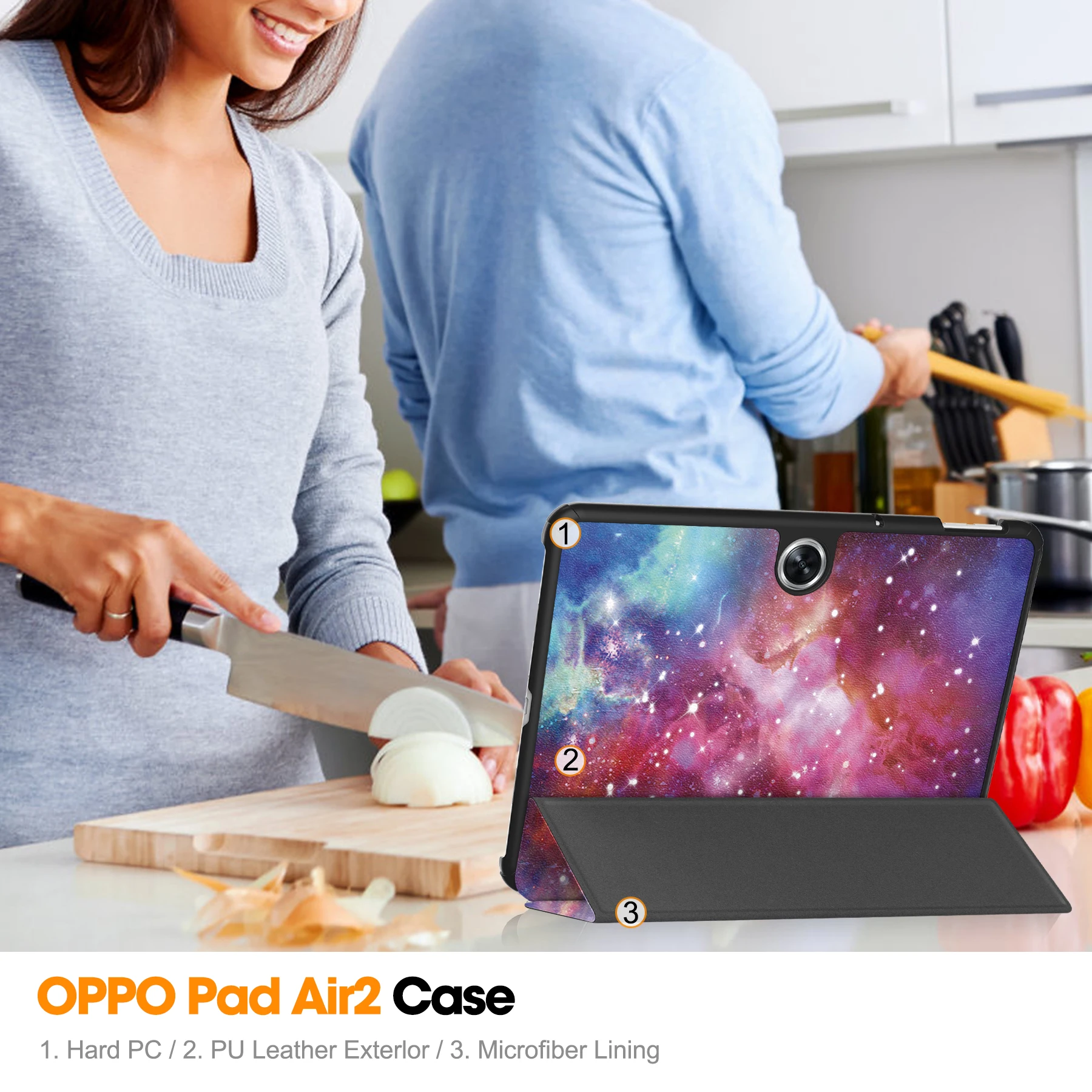 Tablet Case for OPPO Pad Neo 11.4 Inch Cover Folding Magnetic Smart Cover for OnePlus Pad GO OPPO Pad Air 2 Hard Tablet Case