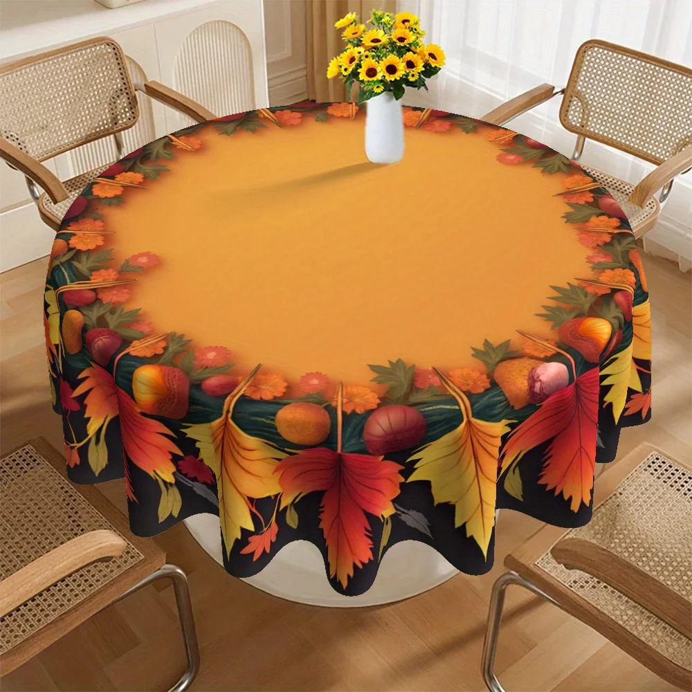 One-piece autumn berry tablecloth, perfect for family dining, kitchen use, restaurant areas and holiday celebrationszyc
