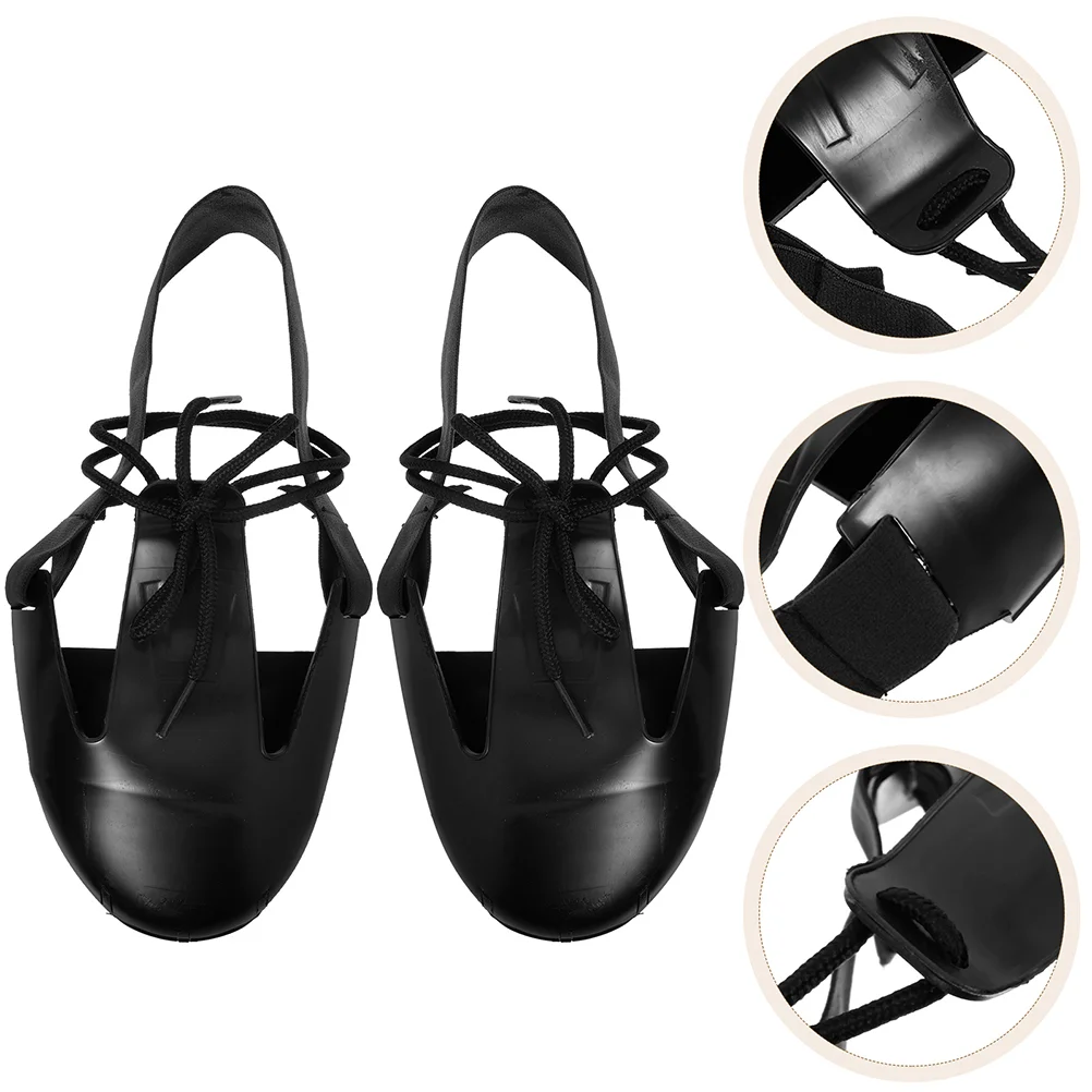 

2 Pairs Anti-smash Shoe Covers Steel Toe Caps Men Women Non-slip Safety Mask Work Shoes Reusable Black for Women's and