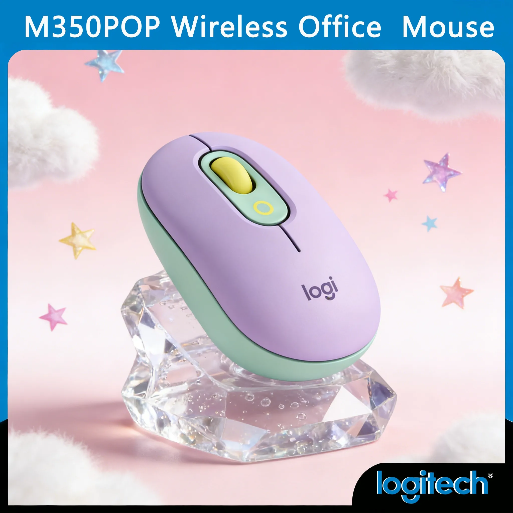 

Logitech M350POP Ultra-Light Wireless Mouse Compact for Small Desk